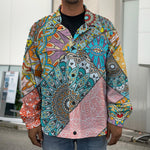 Patchwork Mandala Bohemian Pattern Print Men's Shirt Jacket