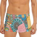 Patchwork Mandala Bohemian Pattern Print Men's Short Boxer Briefs