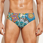 Patchwork Mandala Bohemian Pattern Print Men's Swim Briefs