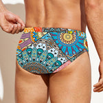 Patchwork Mandala Bohemian Pattern Print Men's Swim Briefs