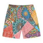 Patchwork Mandala Bohemian Pattern Print Men's Swim Trunks