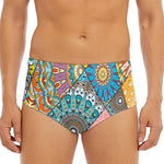 Patchwork Mandala Bohemian Pattern Print Men's Triangle Swim Briefs