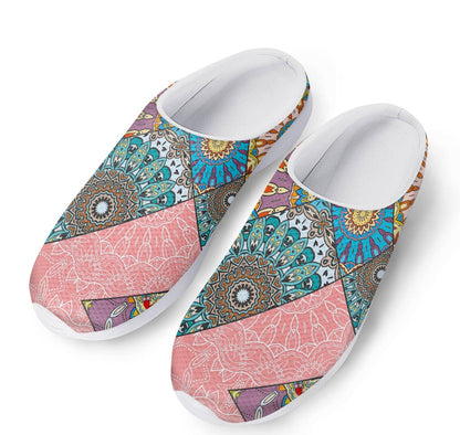 Patchwork Mandala Bohemian Pattern Print Mesh Casual Shoes