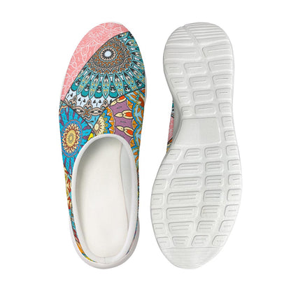 Patchwork Mandala Bohemian Pattern Print Mesh Casual Shoes