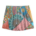 Patchwork Mandala Bohemian Pattern Print Mesh Shorts