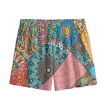 Patchwork Mandala Bohemian Pattern Print Mesh Shorts