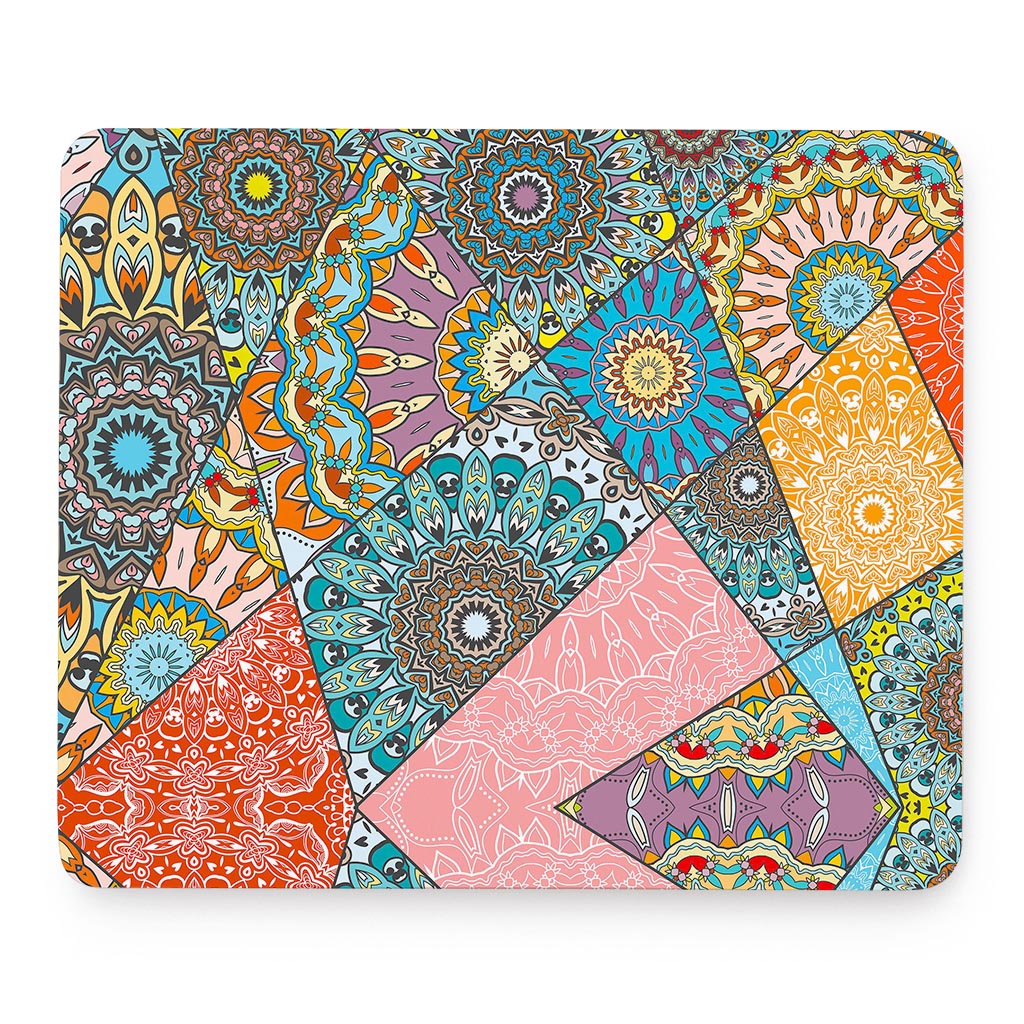 Patchwork Mandala Bohemian Pattern Print Mouse Pad