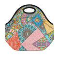 Patchwork Mandala Bohemian Pattern Print Neoprene Lunch Bag