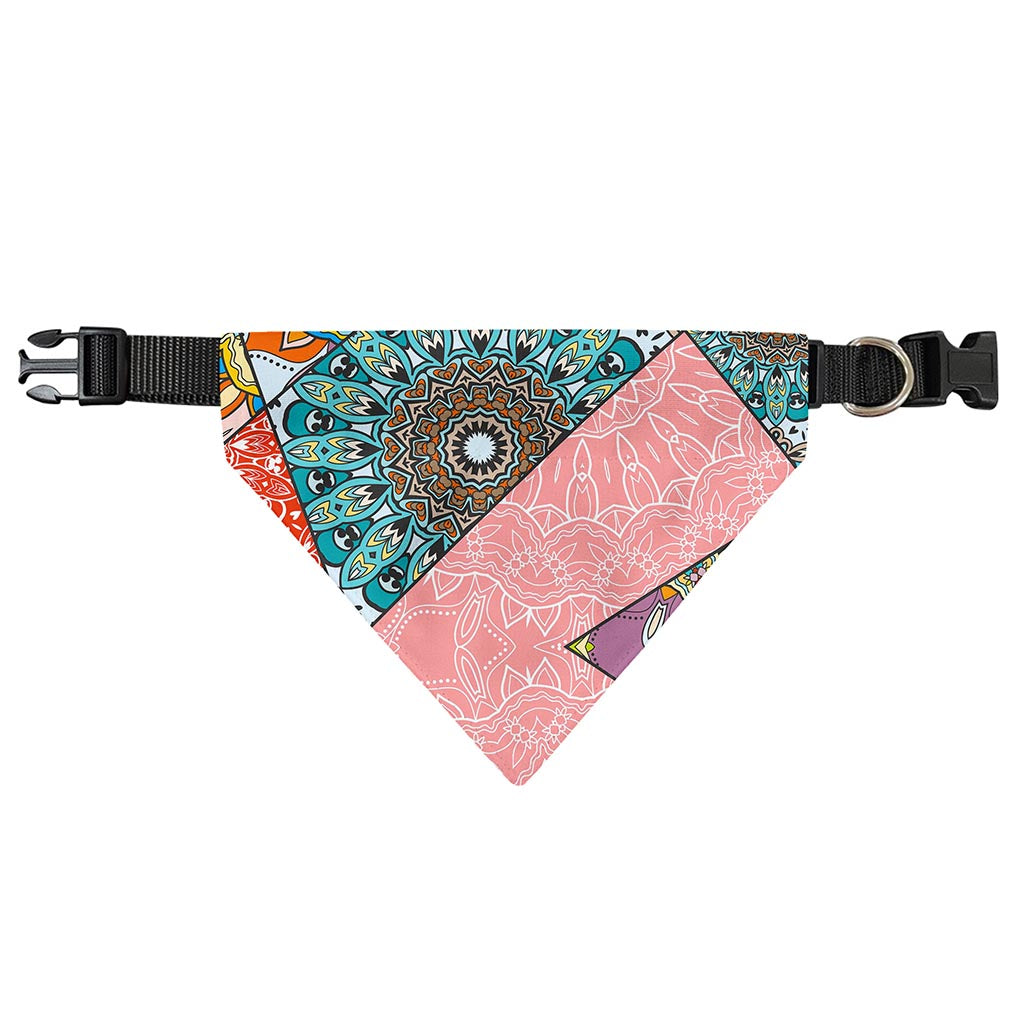 Patchwork Mandala Bohemian Pattern Print Over The Collar Dog Bandana