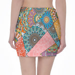Patchwork Mandala Bohemian Pattern Print Pencil Mini Skirt