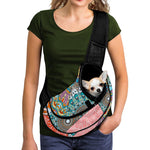 Patchwork Mandala Bohemian Pattern Print Pet Sling Carrier