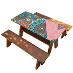 Patchwork Mandala Bohemian Pattern Print Picnic Table Cover