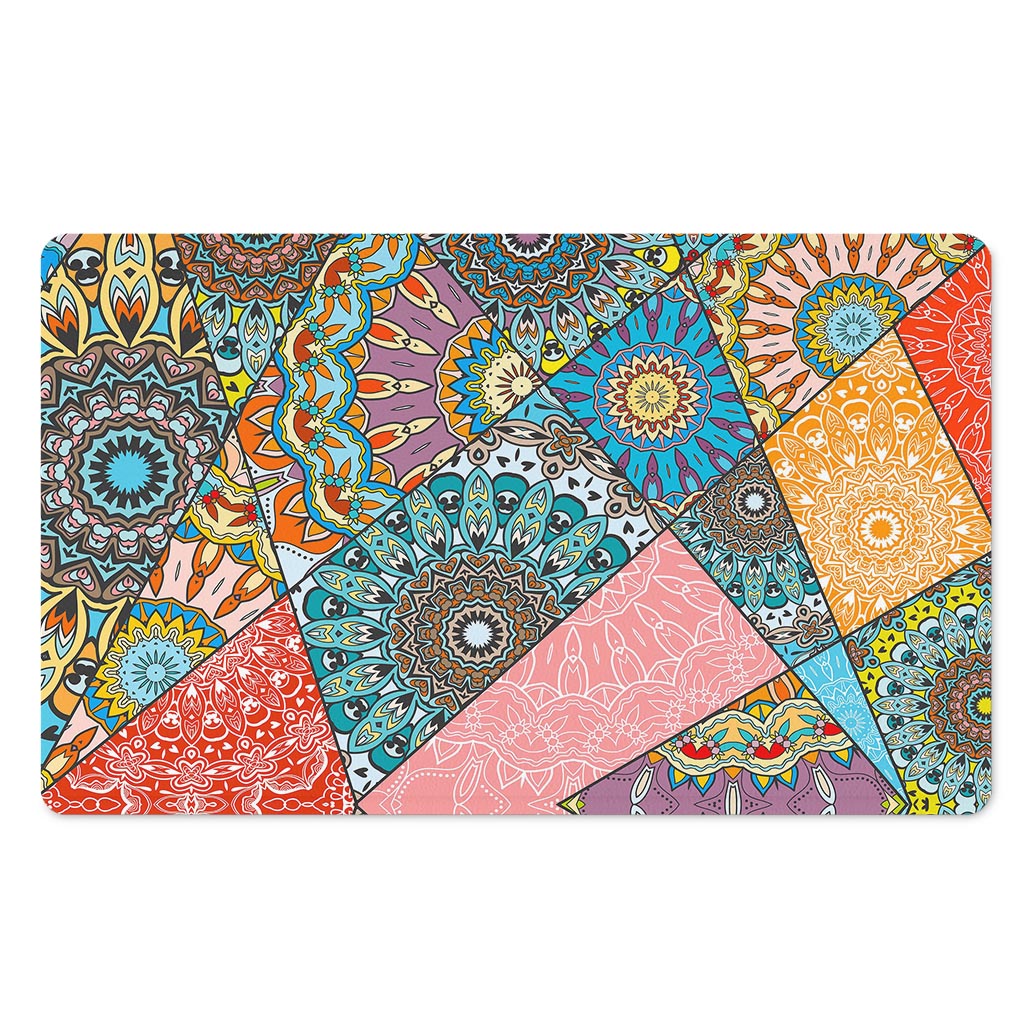 Patchwork Mandala Bohemian Pattern Print Polyester Doormat