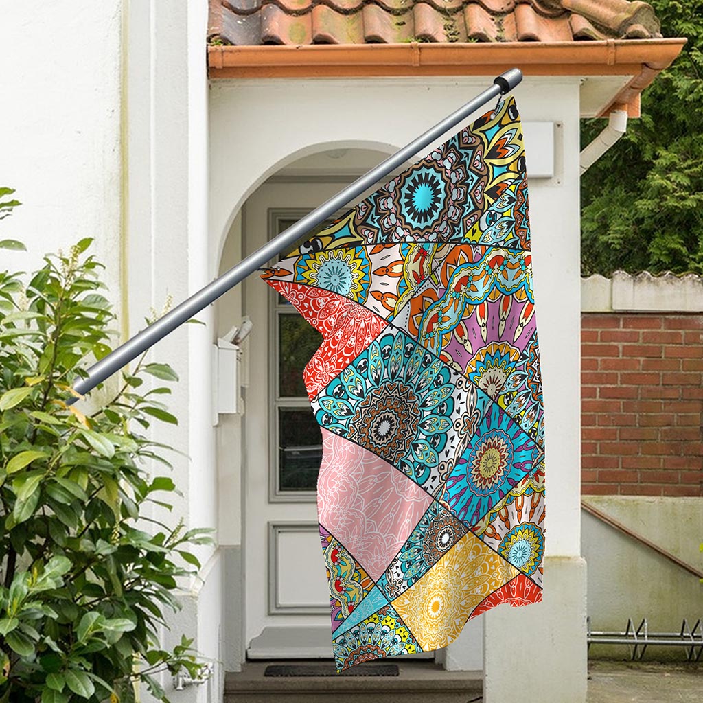 Patchwork Mandala Bohemian Pattern Print Polyester Flag