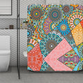 Patchwork Mandala Bohemian Pattern Print Polyester Shower Curtain