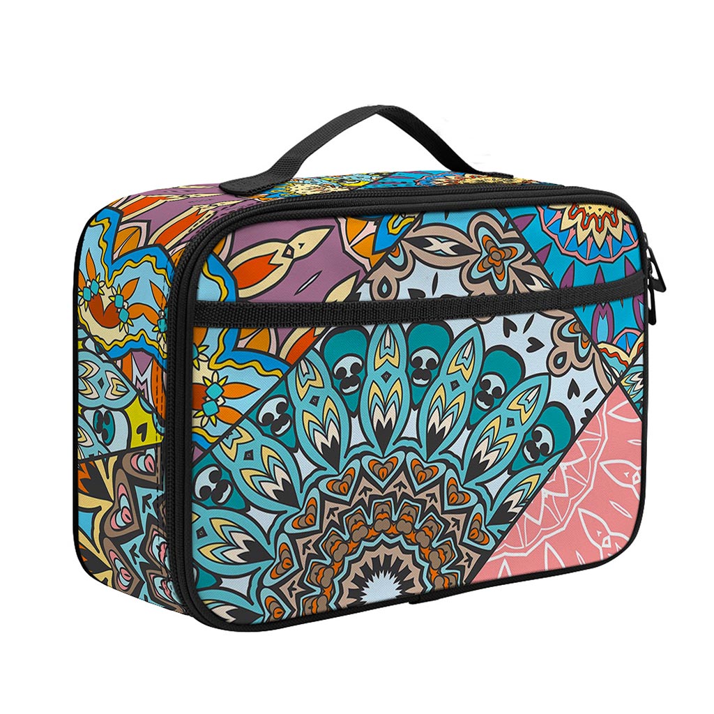Patchwork Mandala Bohemian Pattern Print Portable Lunch Bag