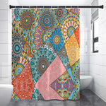 Patchwork Mandala Bohemian Pattern Print Premium Shower Curtain