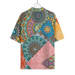 Patchwork Mandala Bohemian Pattern Print Rayon Hawaiian Shirt