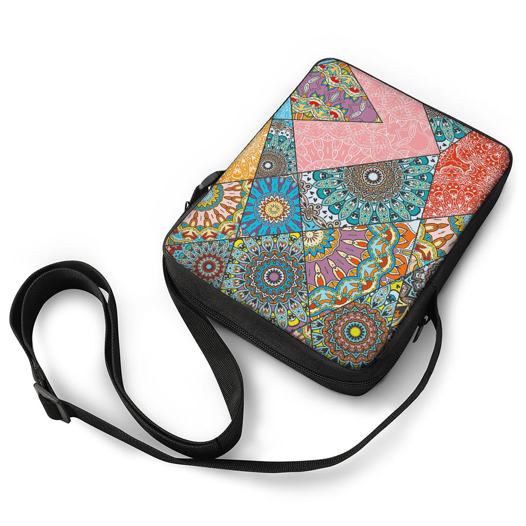 Patchwork Mandala Bohemian Pattern Print Rectangular Crossbody Bag