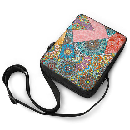 Patchwork Mandala Bohemian Pattern Print Rectangular Crossbody Bag