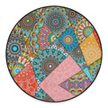 Patchwork Mandala Bohemian Pattern Print Round Floor Mat