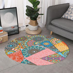 Patchwork Mandala Bohemian Pattern Print Round Rug