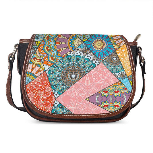 Patchwork Mandala Bohemian Pattern Print Saddle Bag