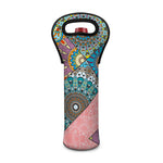 Patchwork Mandala Bohemian Pattern Print Single Neoprene Wine Tote