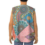 Patchwork Mandala Bohemian Pattern Print Sleeveless Baseball Jersey