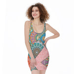 Patchwork Mandala Bohemian Pattern Print Sleeveless Bodycon Dress