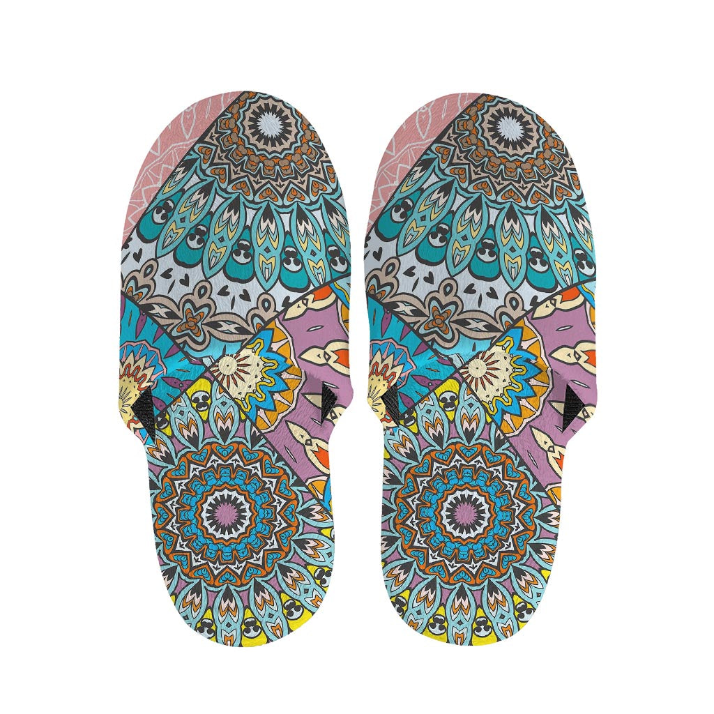 Patchwork Mandala Bohemian Pattern Print Slippers