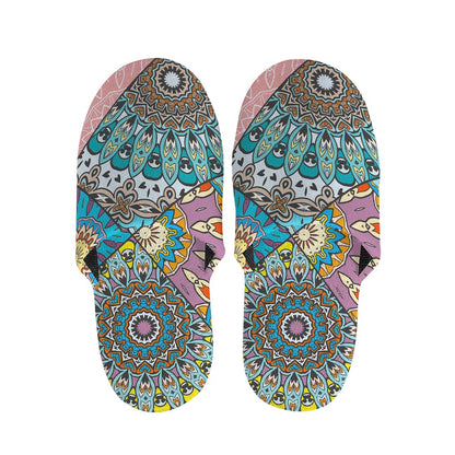 Patchwork Mandala Bohemian Pattern Print Slippers