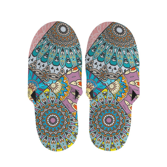 Patchwork Mandala Bohemian Pattern Print Slippers
