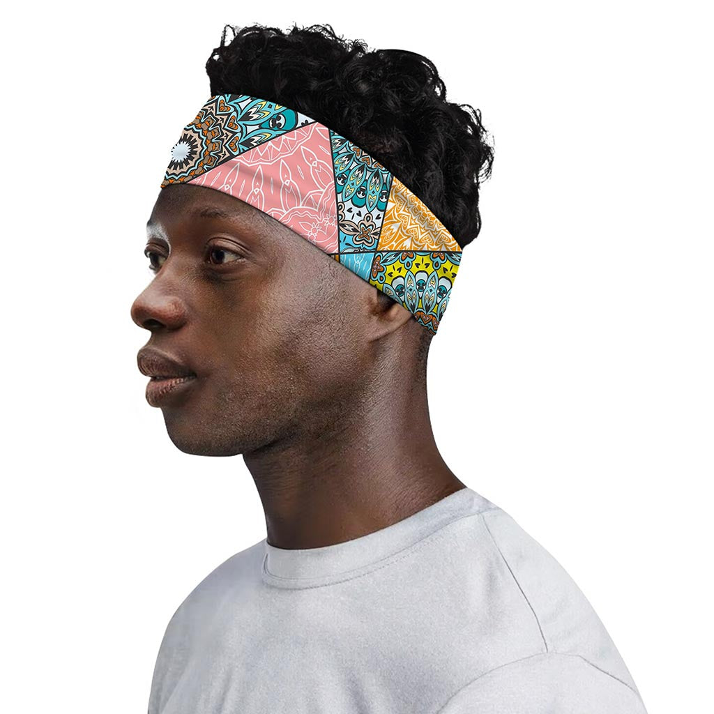 Patchwork Mandala Bohemian Pattern Print Sports Headband