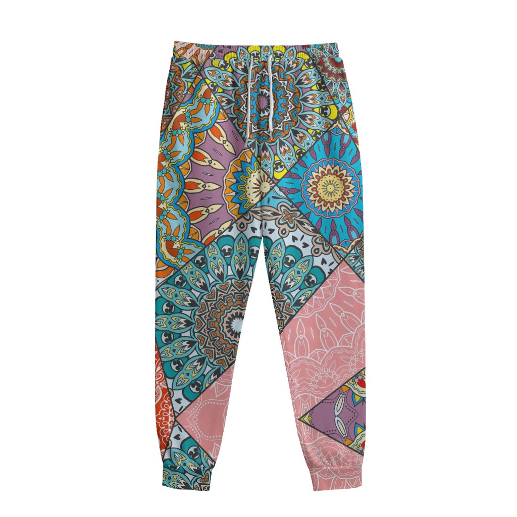 Patchwork Mandala Bohemian Pattern Print Sweatpants