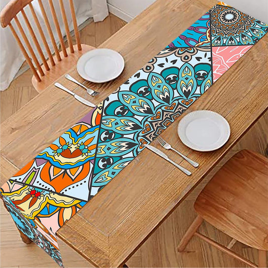 Patchwork Mandala Bohemian Pattern Print Table Runner