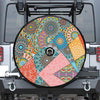 Patchwork Mandala Bohemian Pattern Print Tire Cover With Camera Hole