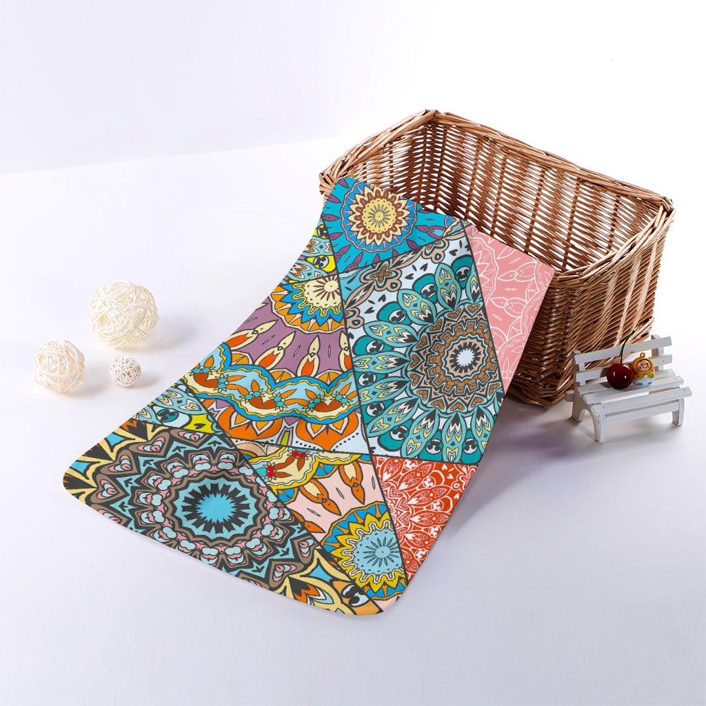 Patchwork Mandala Bohemian Pattern Print Towel