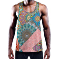 Patchwork Mandala Bohemian Pattern Print Men's Workout Tank Top