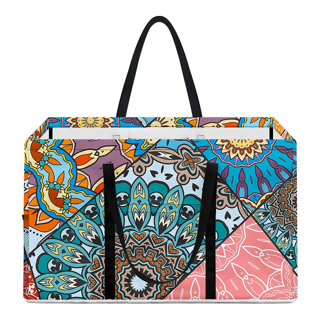 Patchwork Mandala Bohemian Pattern Print Utility Tote Bag