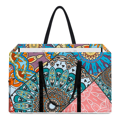 Patchwork Mandala Bohemian Pattern Print Utility Tote Bag