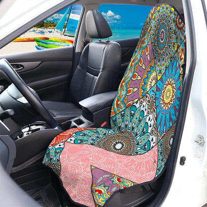 Patchwork Mandala Bohemian Pattern Print Waterproof Car Seat Cover
