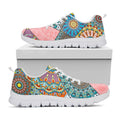 Patchwork Mandala Bohemian Pattern Print White Running Shoes
