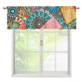 Patchwork Mandala Bohemian Pattern Print Window Valance
