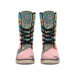 Patchwork Mandala Bohemian Pattern Print Winter Boots