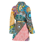 Patchwork Mandala Bohemian Pattern Print Women's Bathrobe