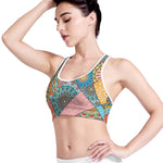 Patchwork Mandala Bohemian Pattern Print Women's Sports Bra