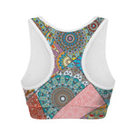 Patchwork Mandala Bohemian Pattern Print Women's Sports Bra