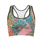 Patchwork Mandala Bohemian Pattern Print Women's Sports Bra