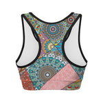 Patchwork Mandala Bohemian Pattern Print Women's Sports Bra